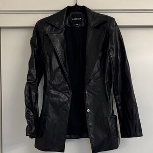 I.AM.GIA Faux Leather Blazer – Black